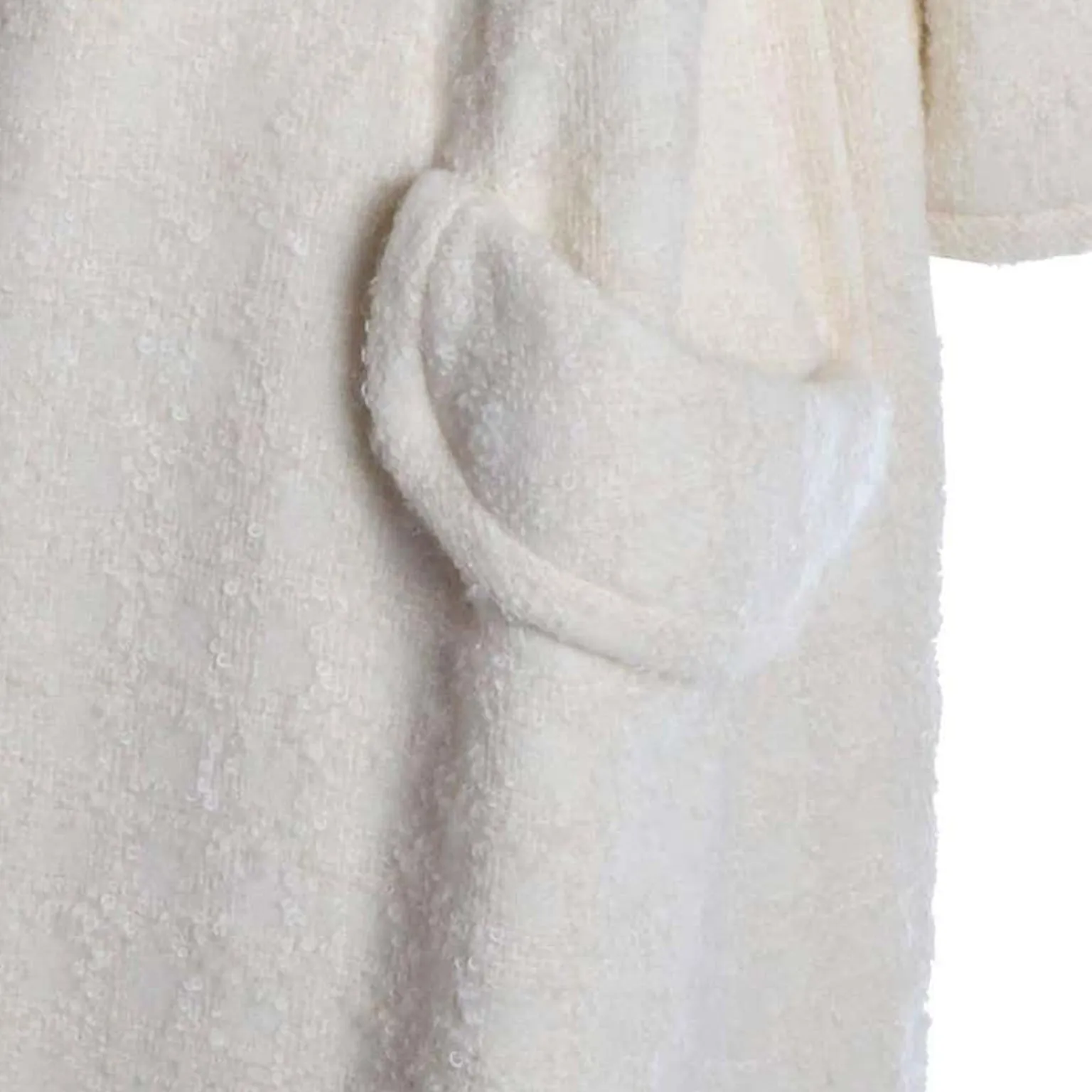 1960s Manor Bourne for I Magnin Cream Ivory Boucle Wool Vintage Coat
