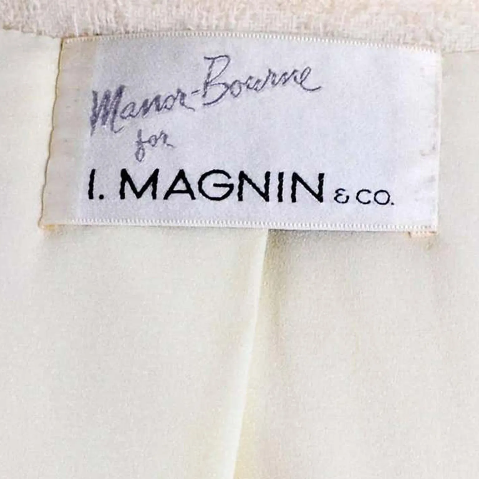 1960s Manor Bourne for I Magnin Cream Ivory Boucle Wool Vintage Coat
